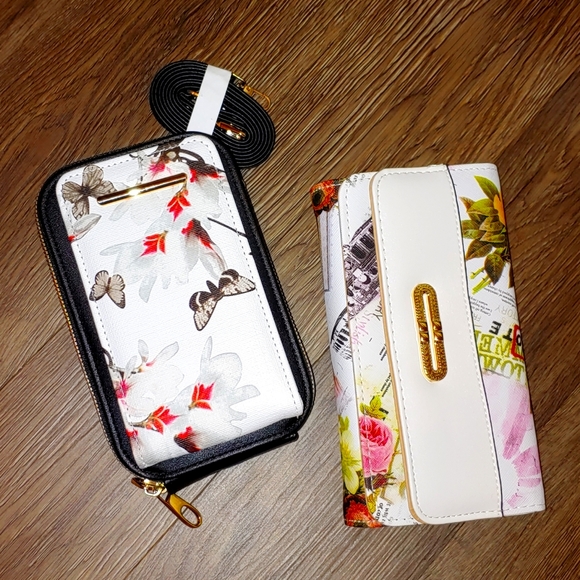 London to Paris Boutique Handbags - NWT Bundle (Wallet & Crossbody Phone Case)